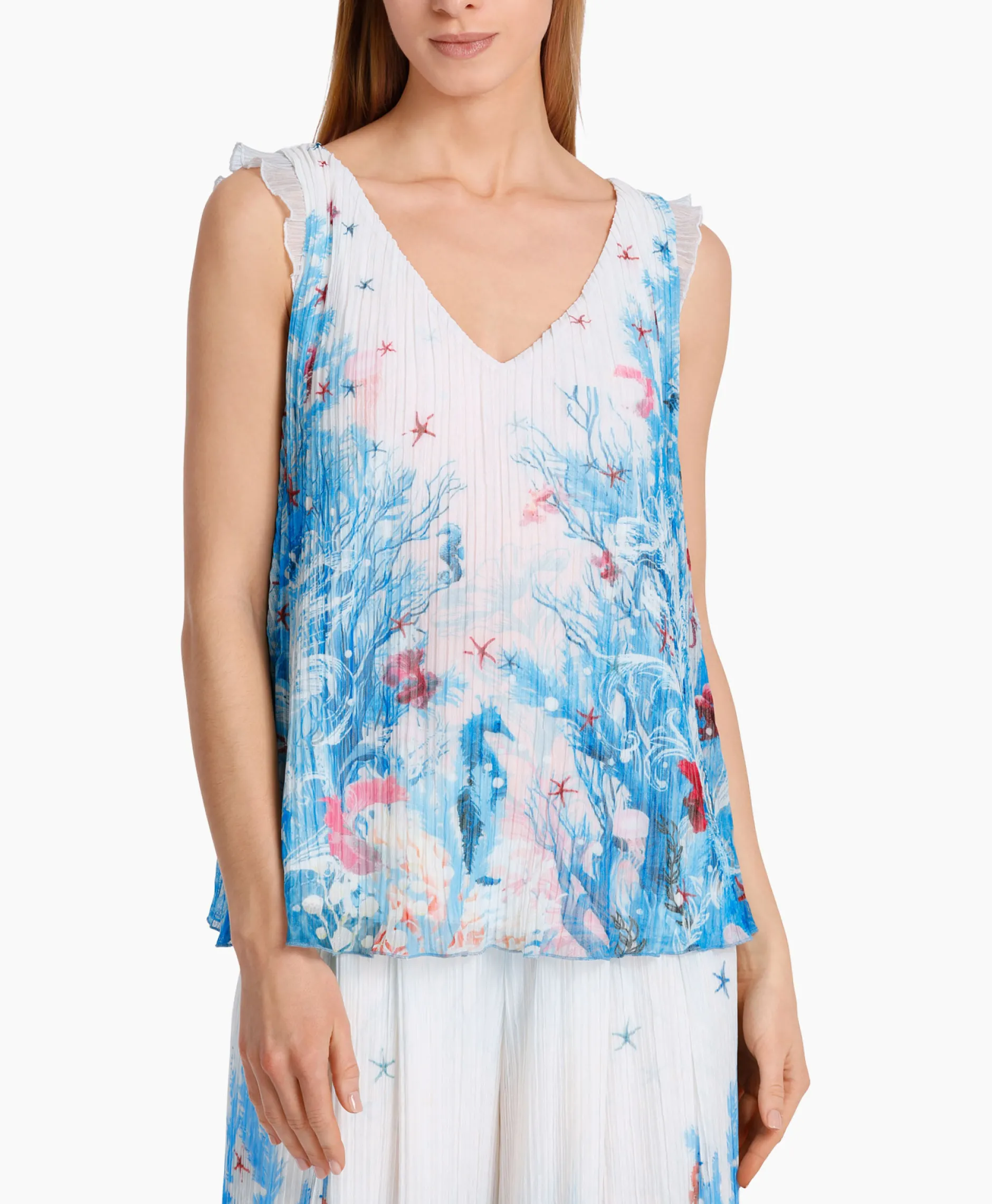 Dames Marccain Collectie T-Shirts & Tops*Top Wc 61.26 J83 Aqua