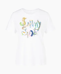 Dames Marccain Collectie T-Shirts & Tops*T-Shirt Wc 48.32 J73 Wit