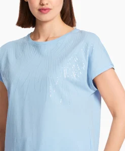 Dames Marccain Collectie T-Shirts & Tops*T-Shirt Wc 48.46 J36 Licht Blauw