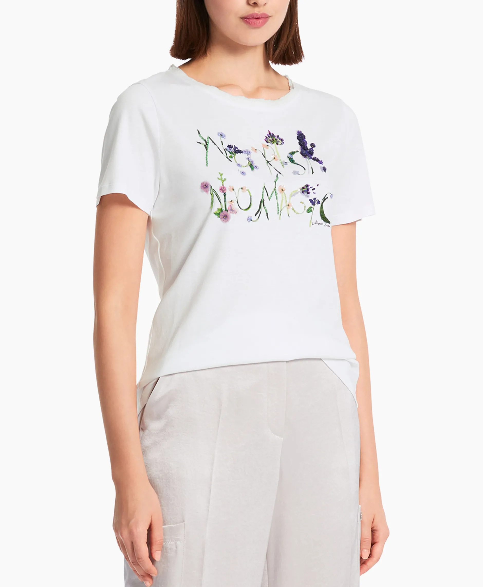 Dames Marccain Collectie T-Shirts & Tops*T-Shirt Wc 48.32 J39 Wit