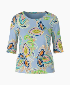 Dames Marccain Collectie T-Shirts & Tops*T-Shirt Wc 48.66 J47 Licht Blauw