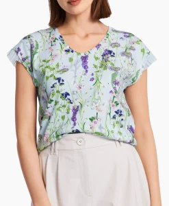 Dames Marccain Collectie T-Shirts & Tops*T-Shirt Wc 48.23 J19 Licht Blauw