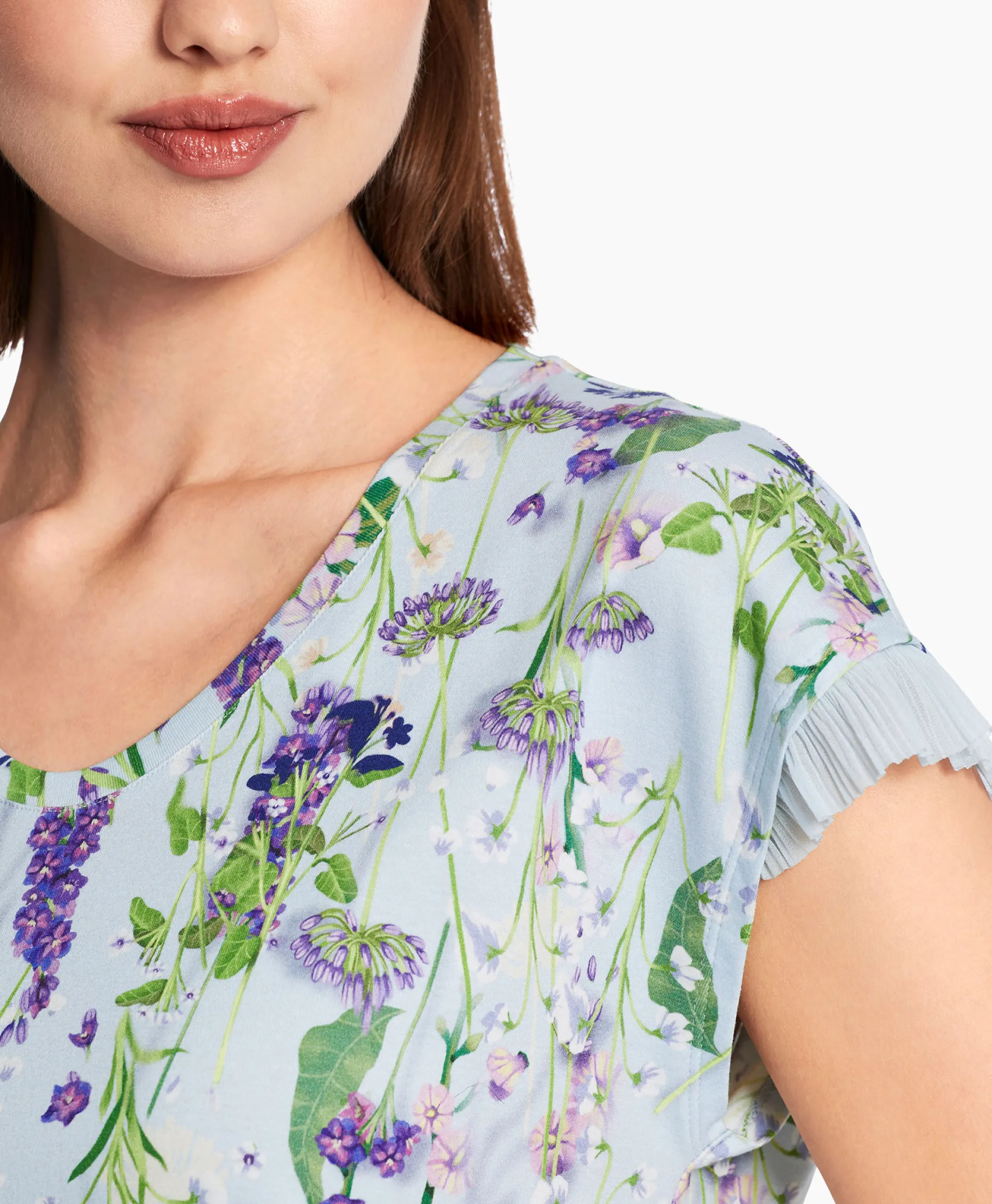 Dames Marccain Collectie T-Shirts & Tops*T-Shirt Wc 48.23 J19 Licht Blauw