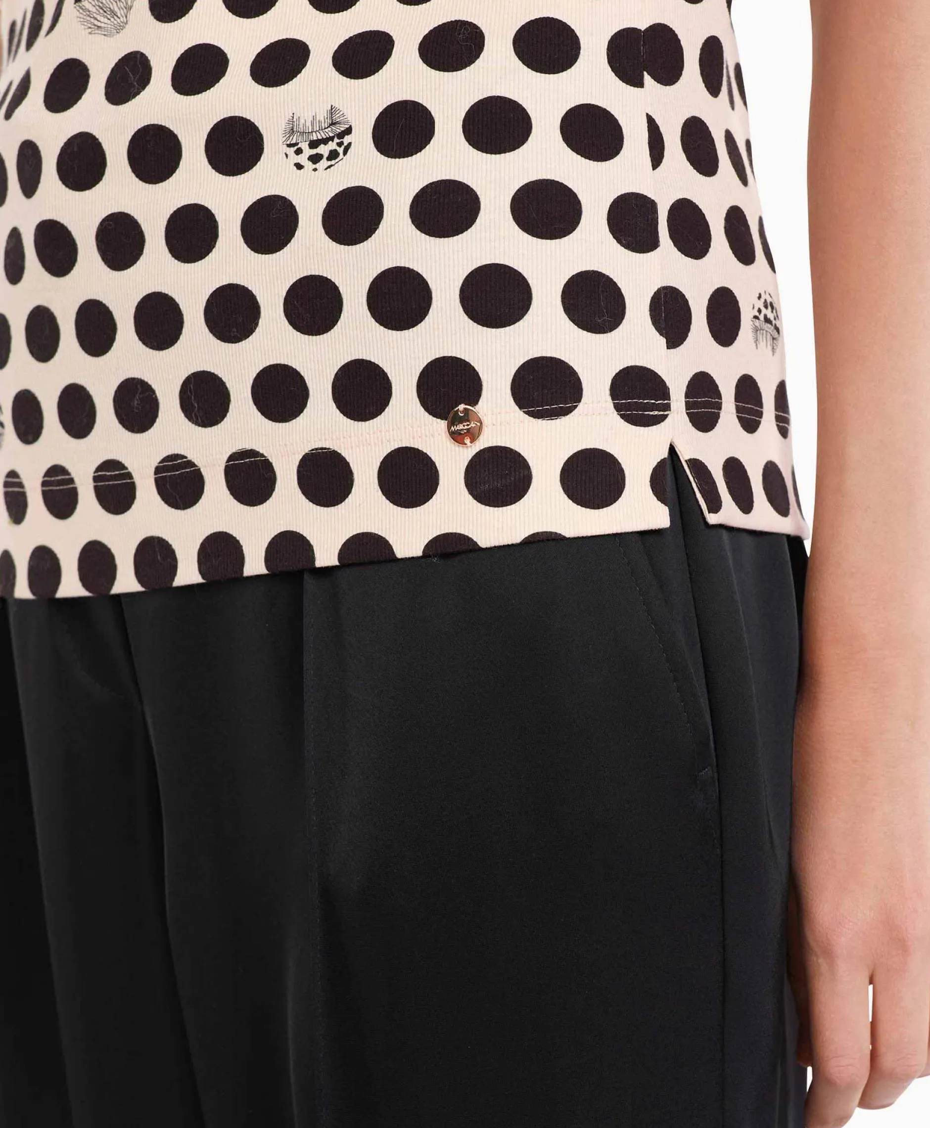 Dames Marccain Collectie T-Shirts & Tops*T-Shirt Vc 48.45 J08 Zwart