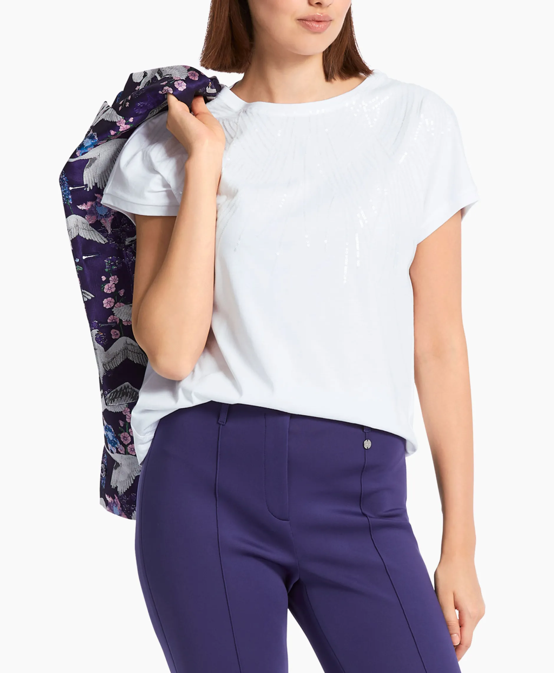 Dames Marccain Collectie T-Shirts & Tops*T-Shirt Wc 48.46 J36 Wit