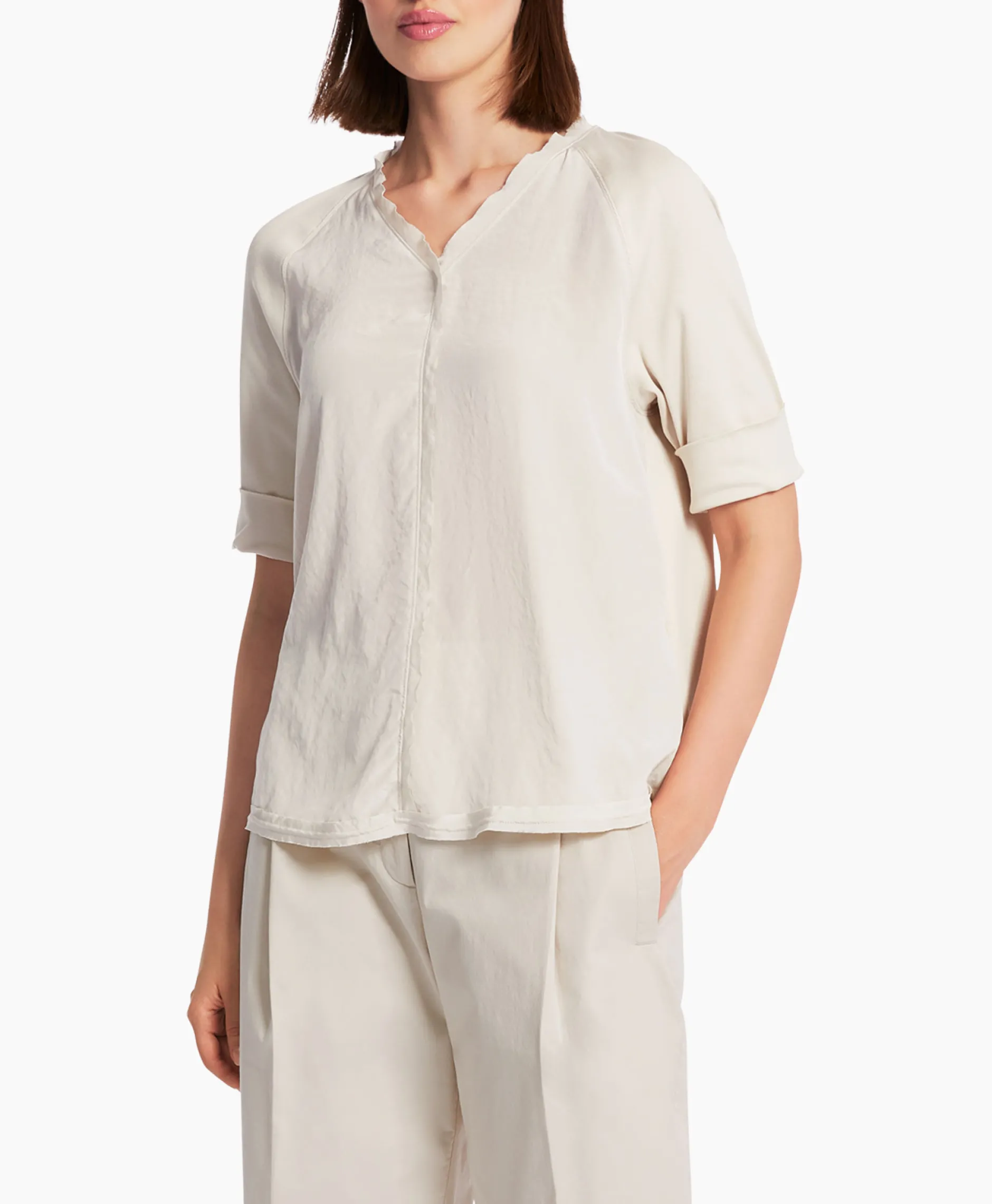 Dames Marccain Sport Blouses*Blouse Ws 55.04 J67 Grijs