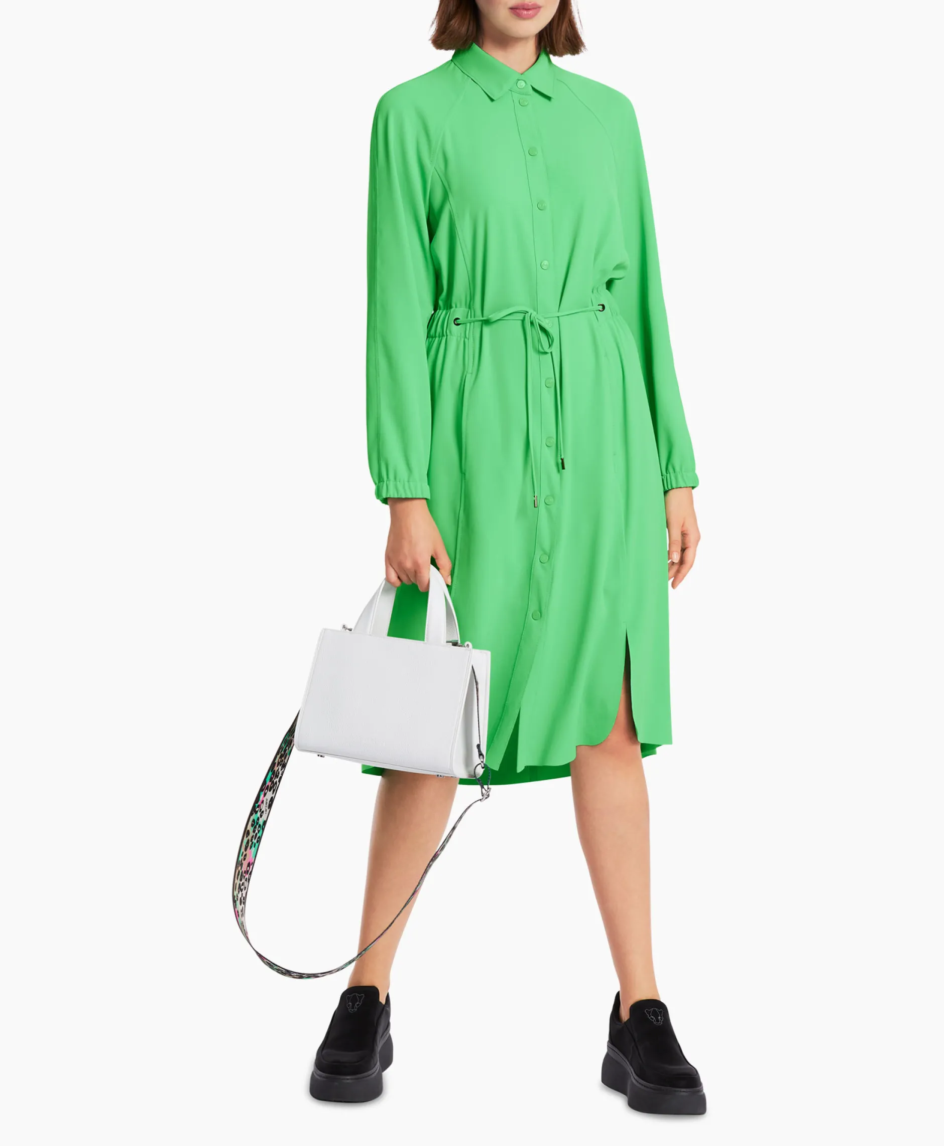 Dames Marccain Sport Bruiloftskleding*Jurk Ws 21.14 W28 Groen