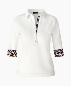 Dames Marccain Sport Polo's*Polo Ws 53.06 J55 Off White