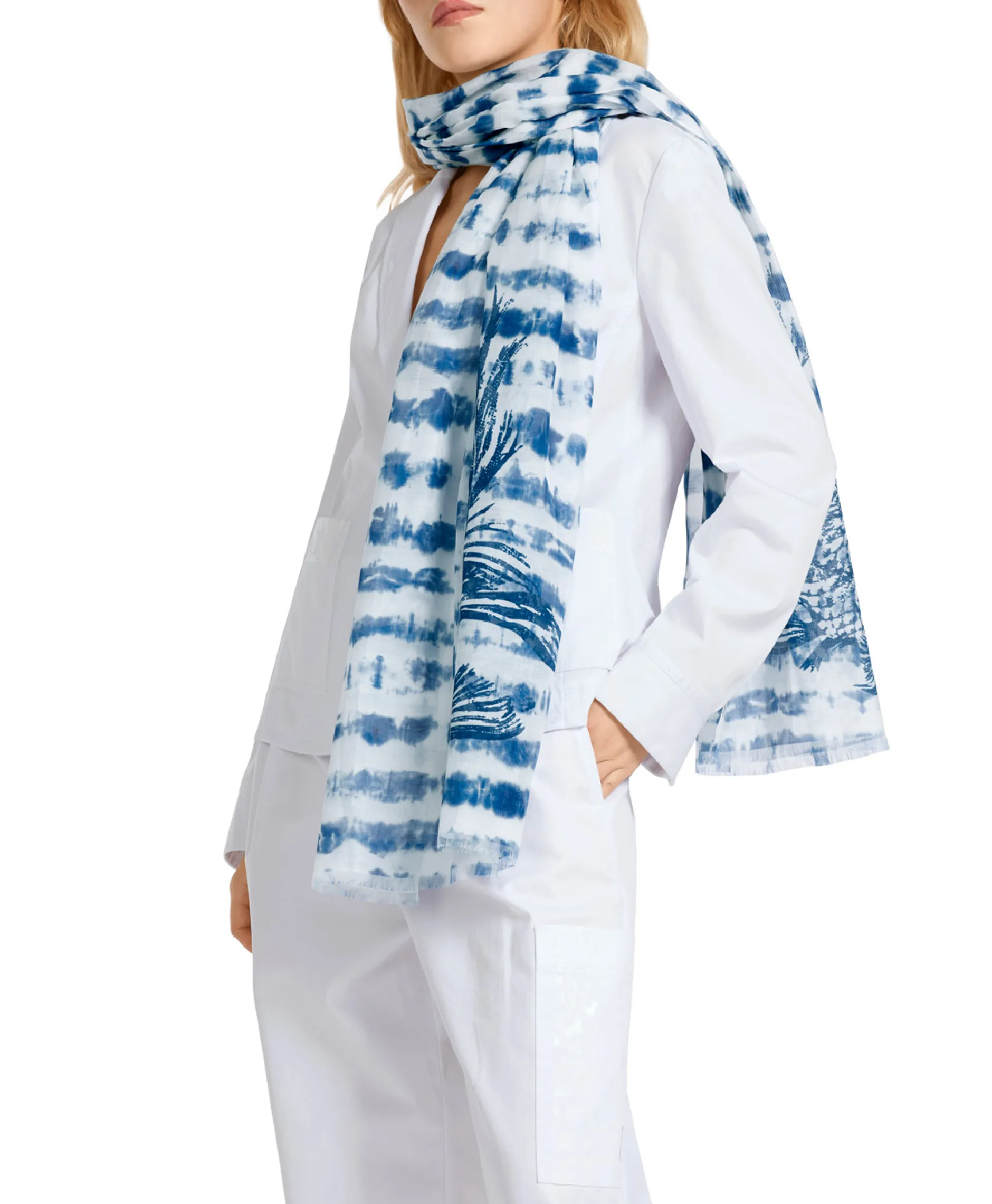 Dames Marccain Sport Sjaals*Sjaal Us B4.07 Z27 Blauw