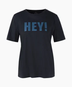 Dames Marccain Sport T-Shirts & Tops*T-Shirt Vs 48.20 J19 Midden Blauw