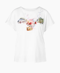 Dames Marccain Sport T-Shirts & Tops*T-Shirt Ws 48.58 J98 Wit