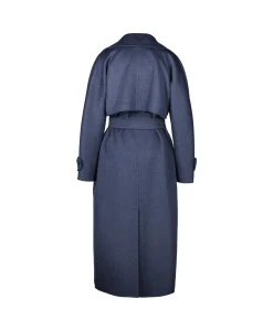 Dames Maxmara Jassen*Jas Mantel 100shmere Midden Blauw