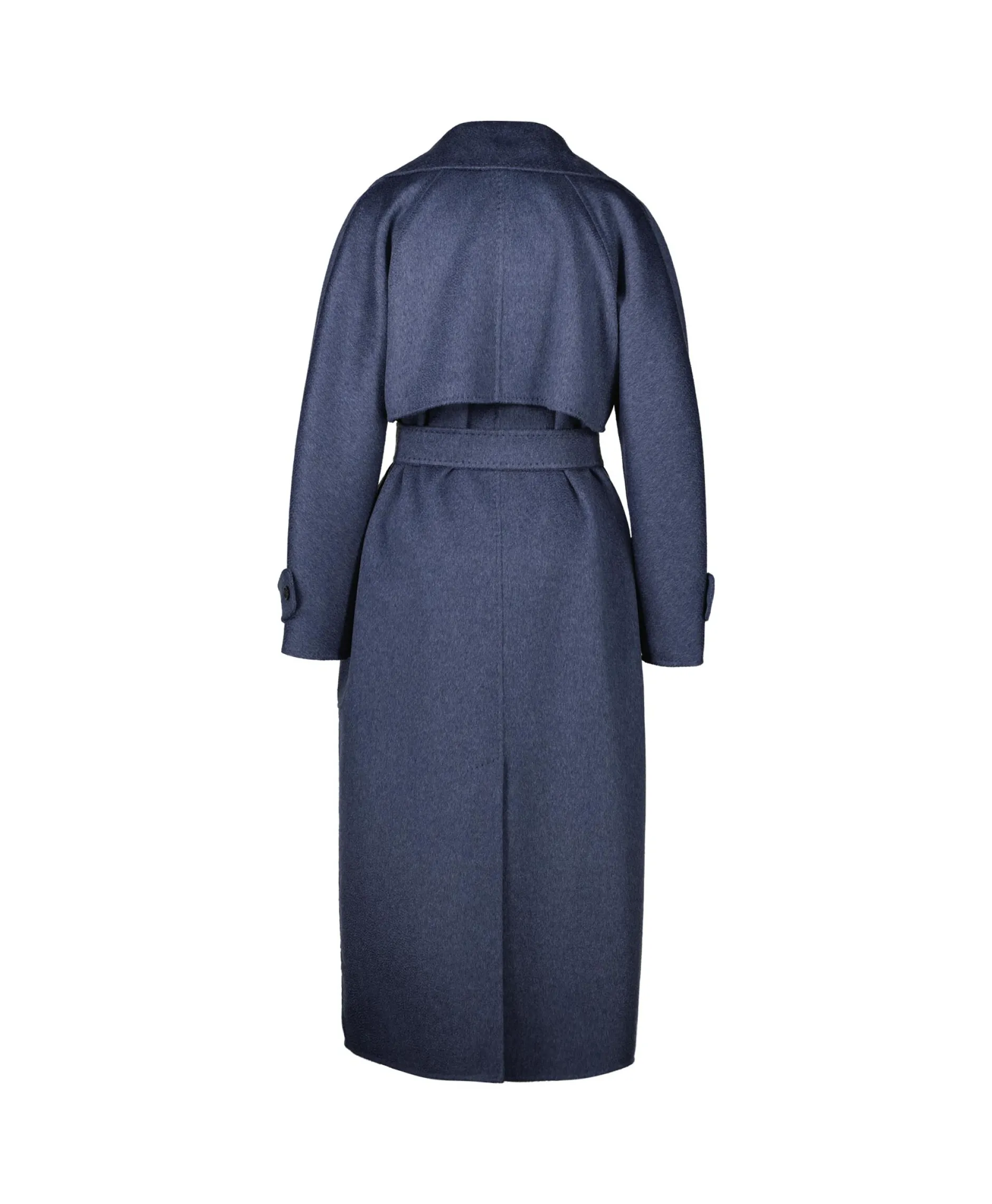 Dames Maxmara Jassen*Jas Mantel 100shmere Midden Blauw