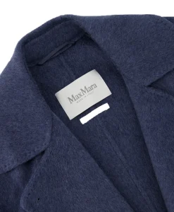 Dames Maxmara Jassen*Jas Mantel 100shmere Midden Blauw