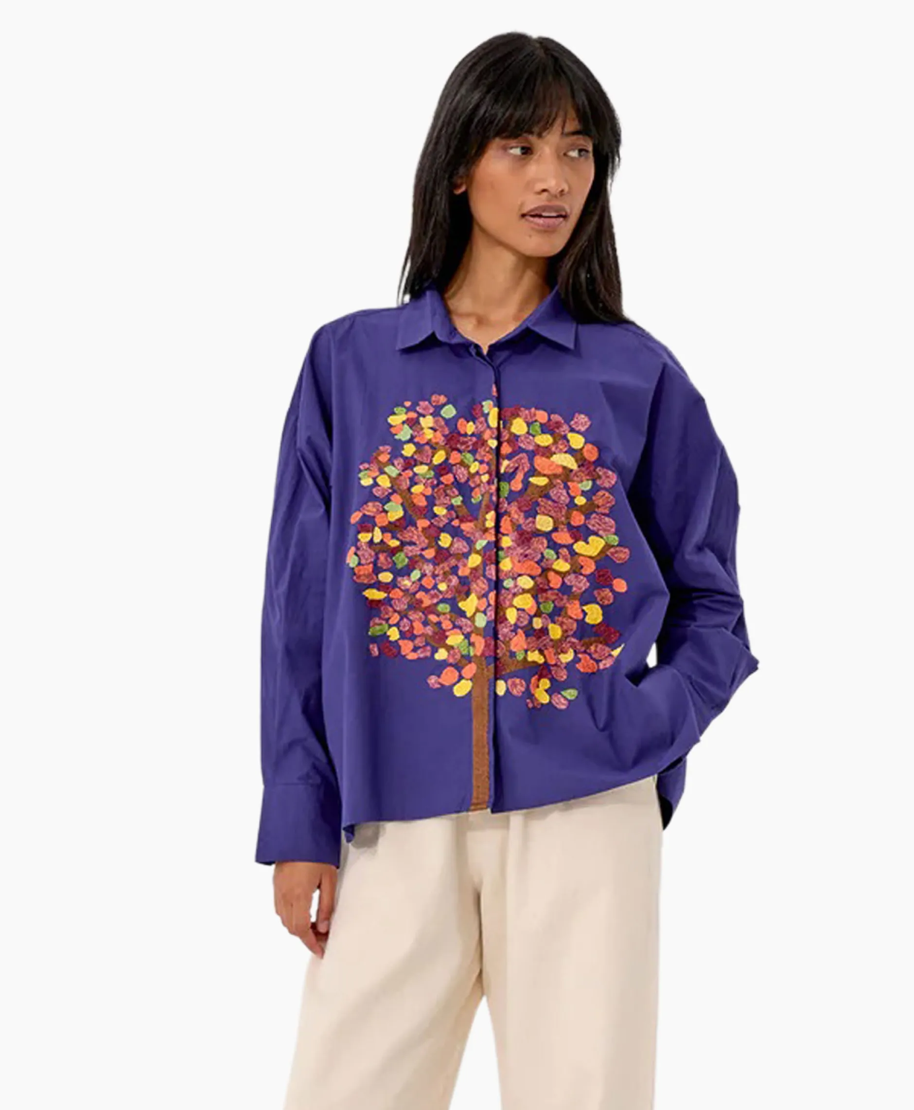 Dames Mii Collection Blouses*Blouse 51/Shirt Greta Blauw