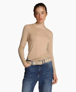 Dames Munthe T-Shirts & Tops*Longsleeve Lutest Zand