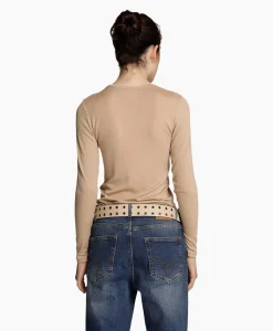 Dames Munthe T-Shirts & Tops*Longsleeve Lutest Zand