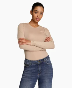 Dames Munthe T-Shirts & Tops*Longsleeve Lutest Zand