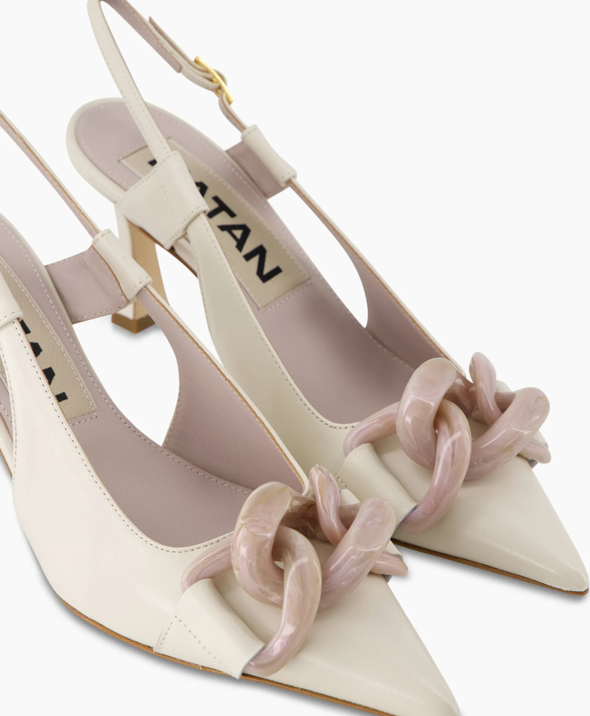 Dames Natan Schoenen Pumps*Pump Nappa C735 + Fb. Lartigiana Tm24174/V1 Nudeecru