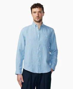 Heren Nn07 Overhemden*Overhemd Arne Licht Blauw