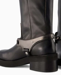 Dames Nubikk Laarzen*Lange Laars Eve Lynn Zwart