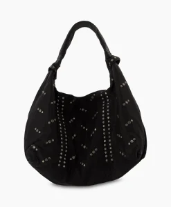 Dames Nunoo Bags Tassen*Crossbody Tas Maxi Dandy Rivet Washed Black Zwart