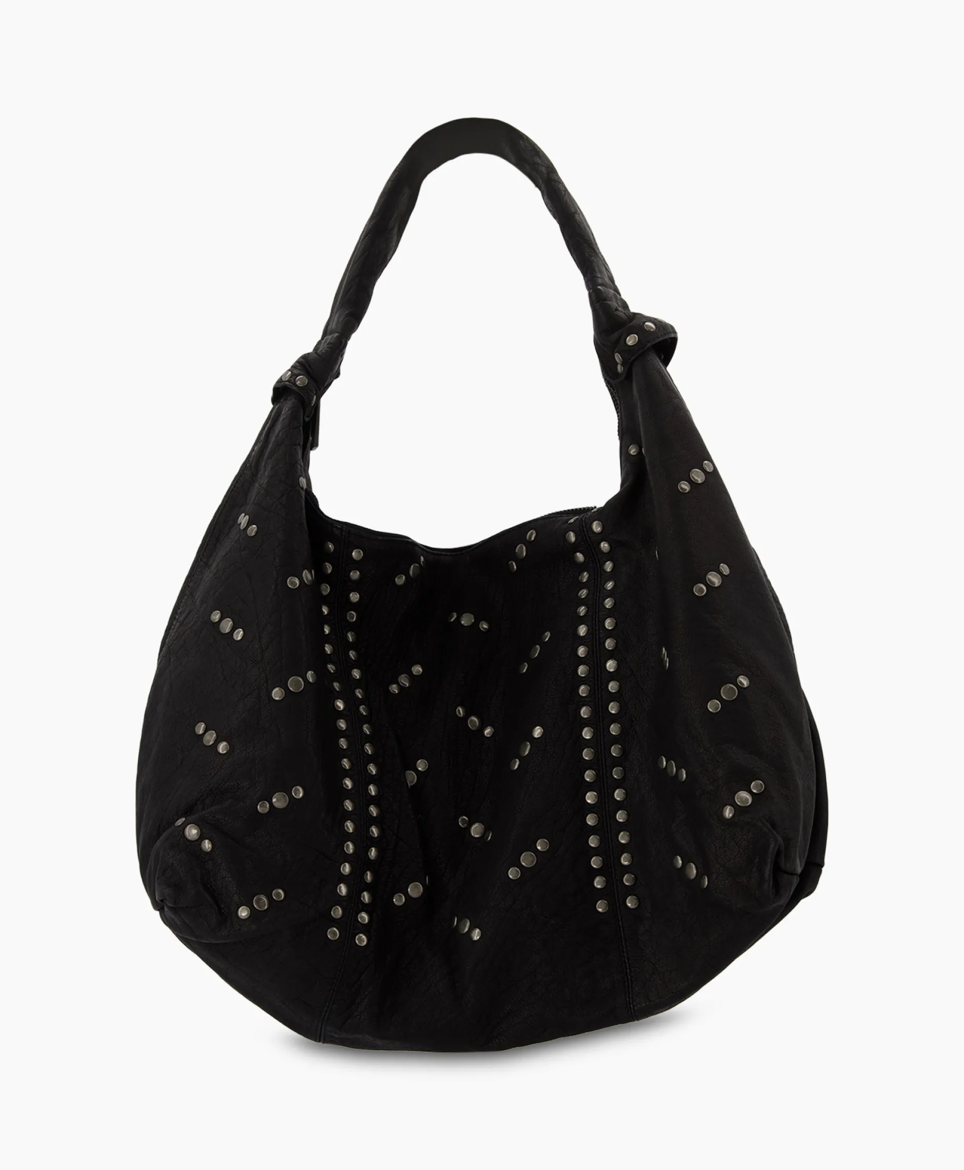 Dames Nunoo Bags Tassen*Crossbody Tas Maxi Dandy Rivet Washed Black Zwart