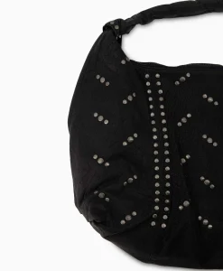 Dames Nunoo Bags Tassen*Crossbody Tas Maxi Dandy Rivet Washed Black Zwart