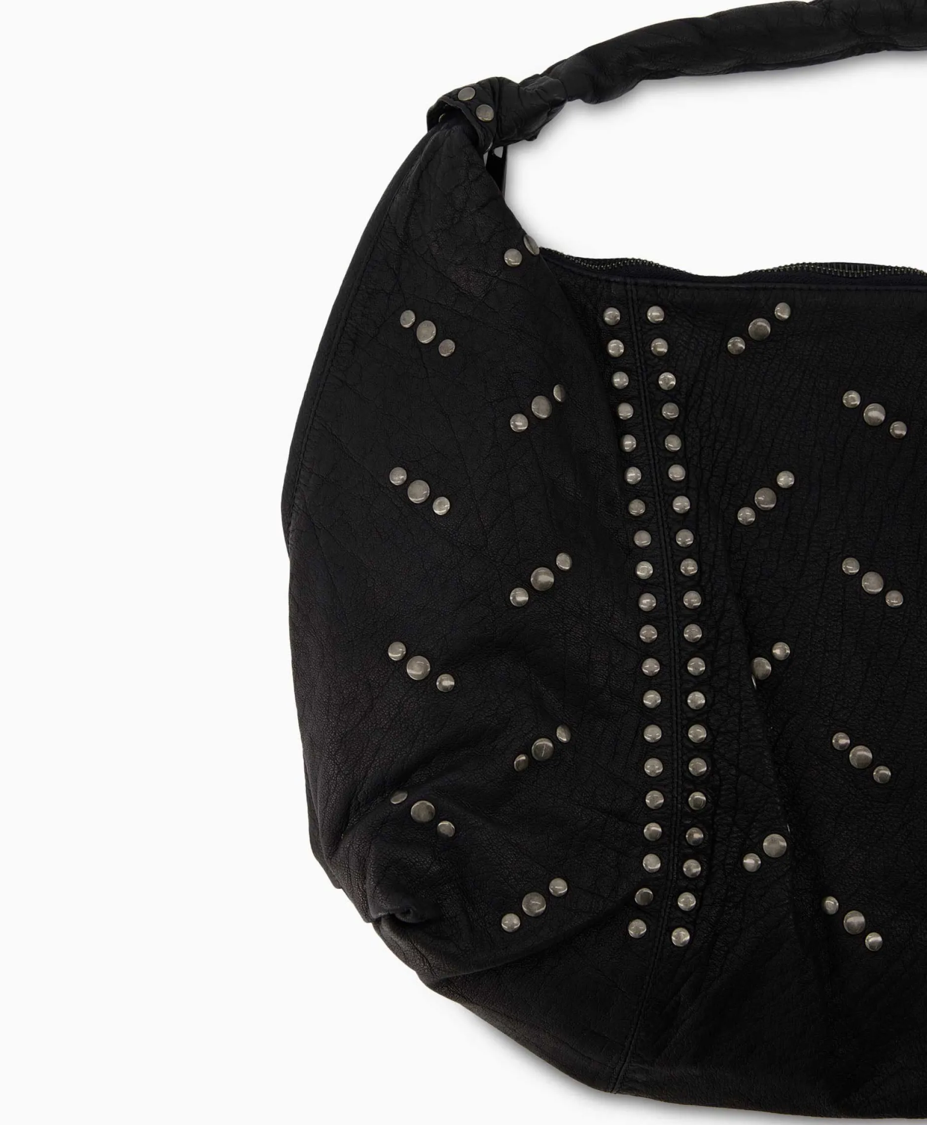 Dames Nunoo Bags Tassen*Crossbody Tas Maxi Dandy Rivet Washed Black Zwart