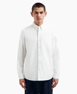 Heren Olaf Hussein Overhemden*Overhemd Oxford Wit