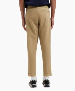 Heren Olaf Hussein Broeken*Pantalon Slim Cotton Khaki