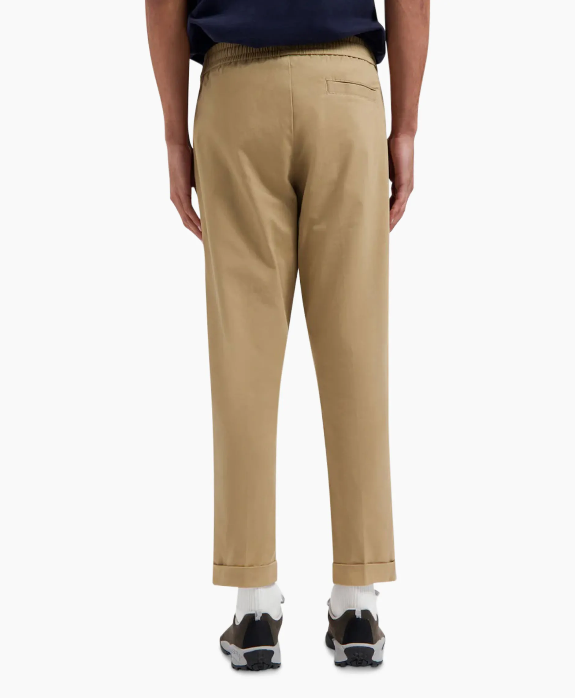 Heren Olaf Hussein Broeken*Pantalon Slim Cotton Khaki