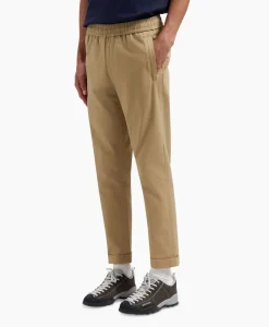 Heren Olaf Hussein Broeken*Pantalon Slim Cotton Khaki