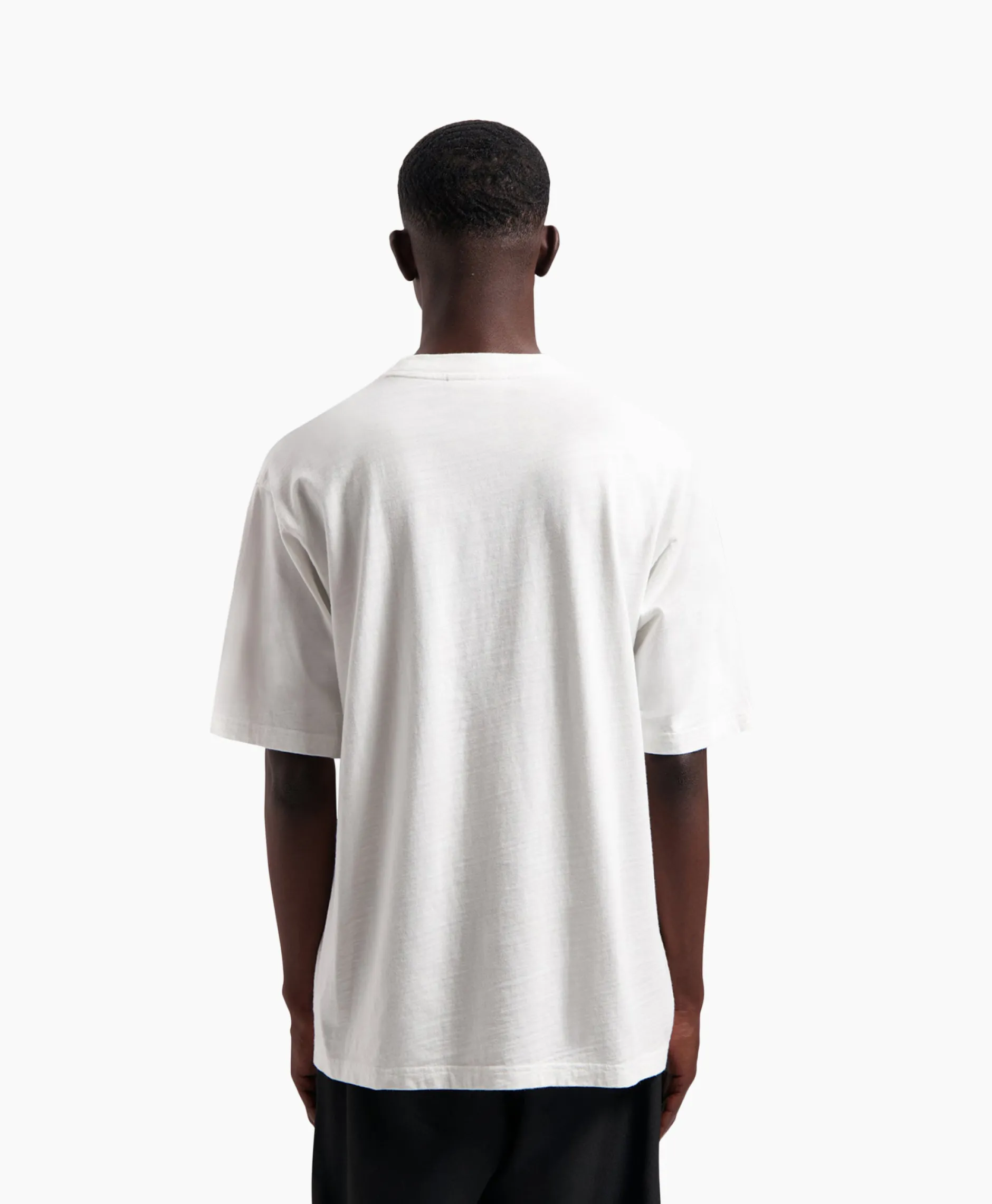 Heren Olaf Hussein T-Shirts*T-Shirt Blur Logo Wit