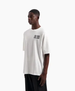 Heren Olaf Hussein T-Shirts*T-Shirt Blur Logo Wit