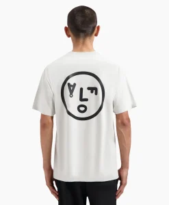 Heren Olaf Hussein T-Shirts*T-Shirt Korte Mouw Face Wit