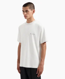 Heren Olaf Hussein T-Shirts*T-Shirt Korte Mouw Face Wit