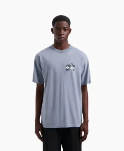 Heren Olaf Hussein T-Shirts*T-Shirt Transit Tee Blauw