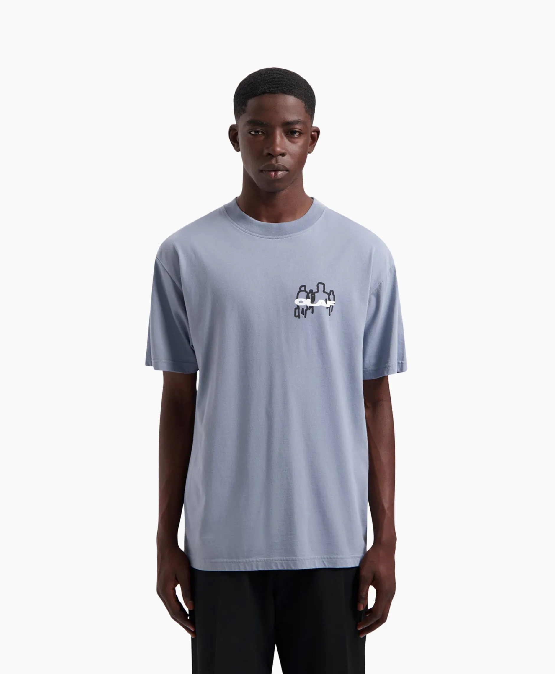 Heren Olaf Hussein T-Shirts*T-Shirt Transit Tee Blauw