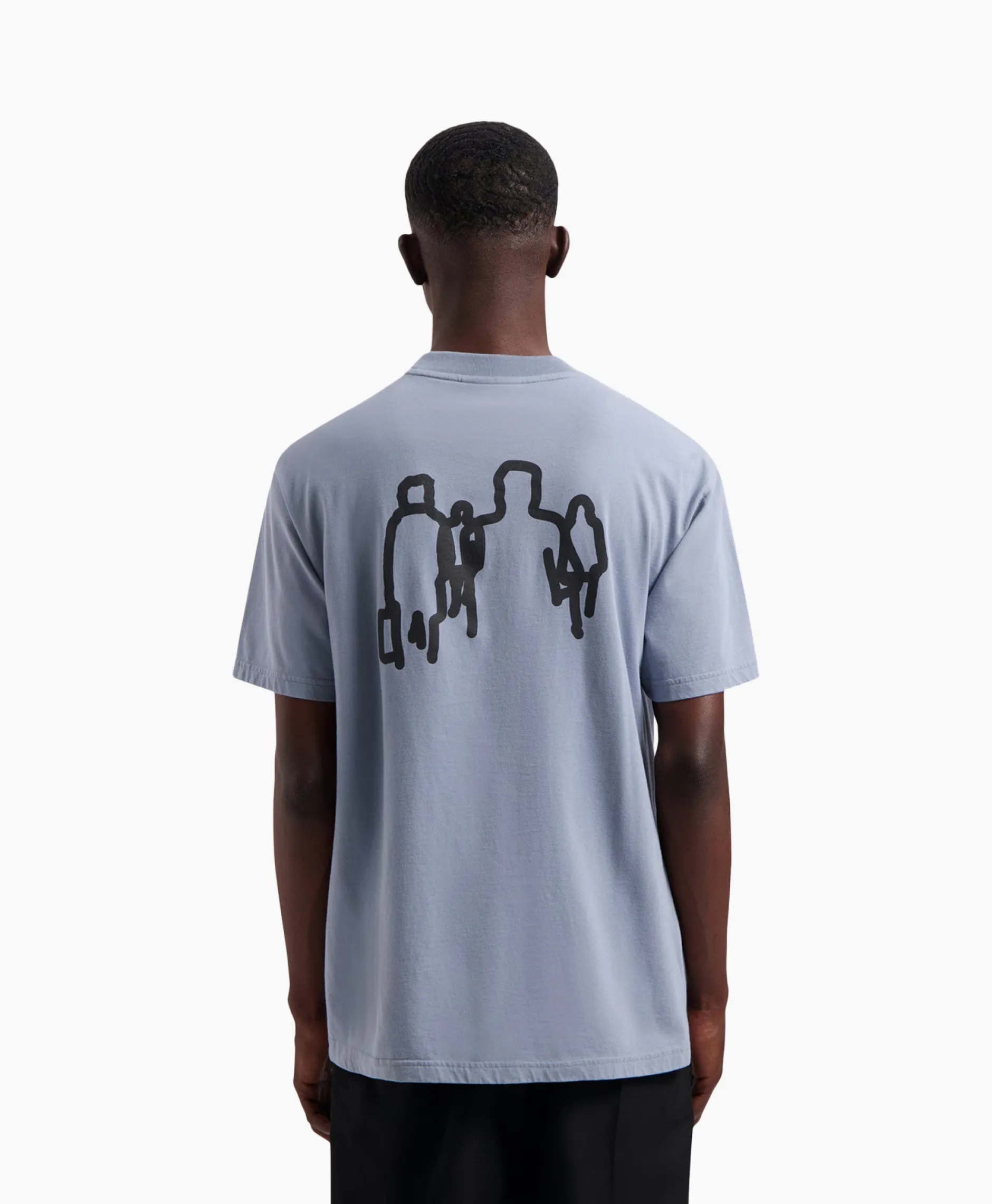 Heren Olaf Hussein T-Shirts*T-Shirt Transit Tee Blauw