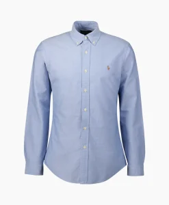 Heren Ralph Lauren Overhemden*Overhemd Classic Oxford Midden Blauw