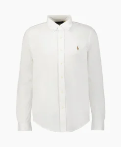 Heren Ralph Lauren Overhemden*Overhemd Oxford Mesh Wit
