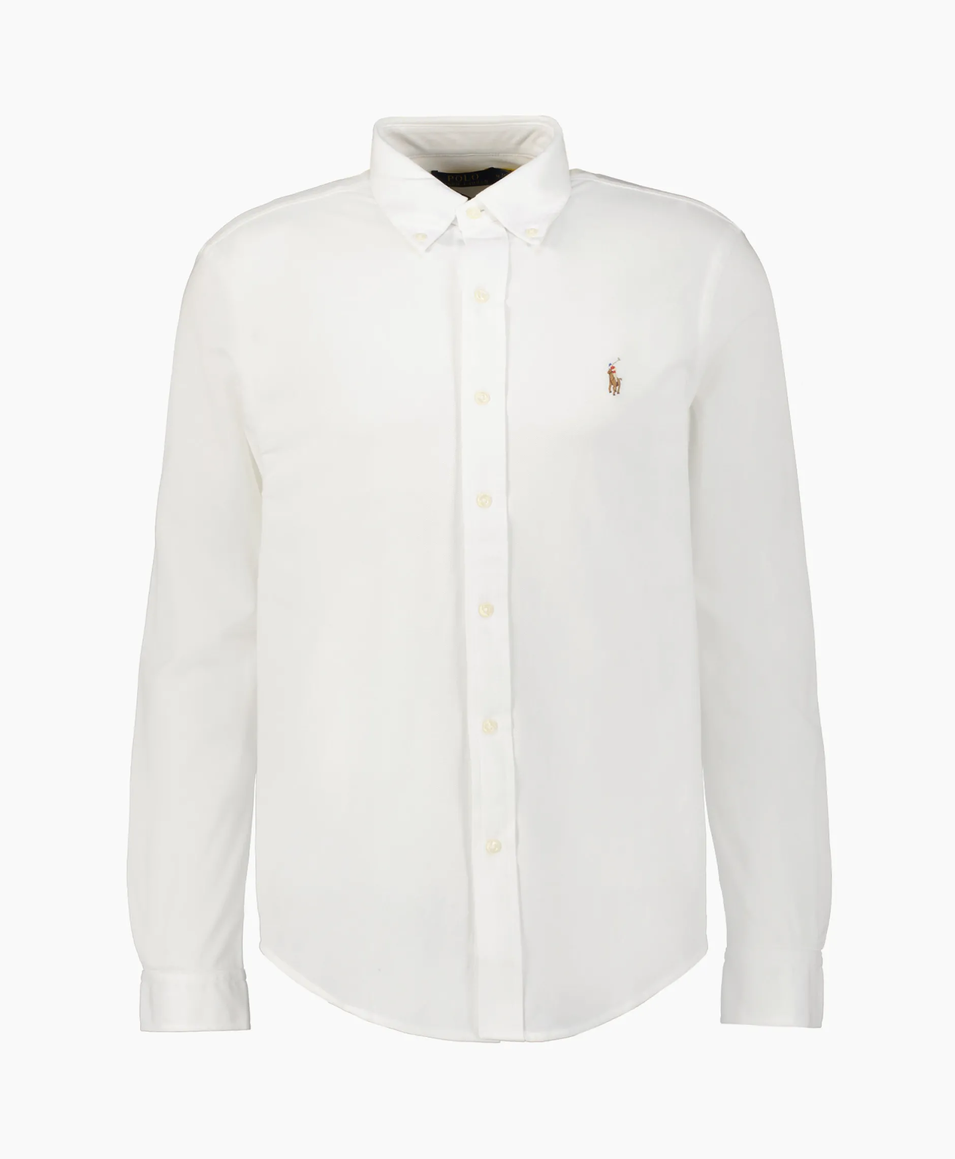 Heren Ralph Lauren Overhemden*Overhemd Oxford Mesh Wit