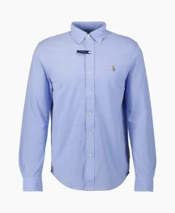 Heren Ralph Lauren Overhemden*Overhemd Oxford Mesh Licht Blauw
