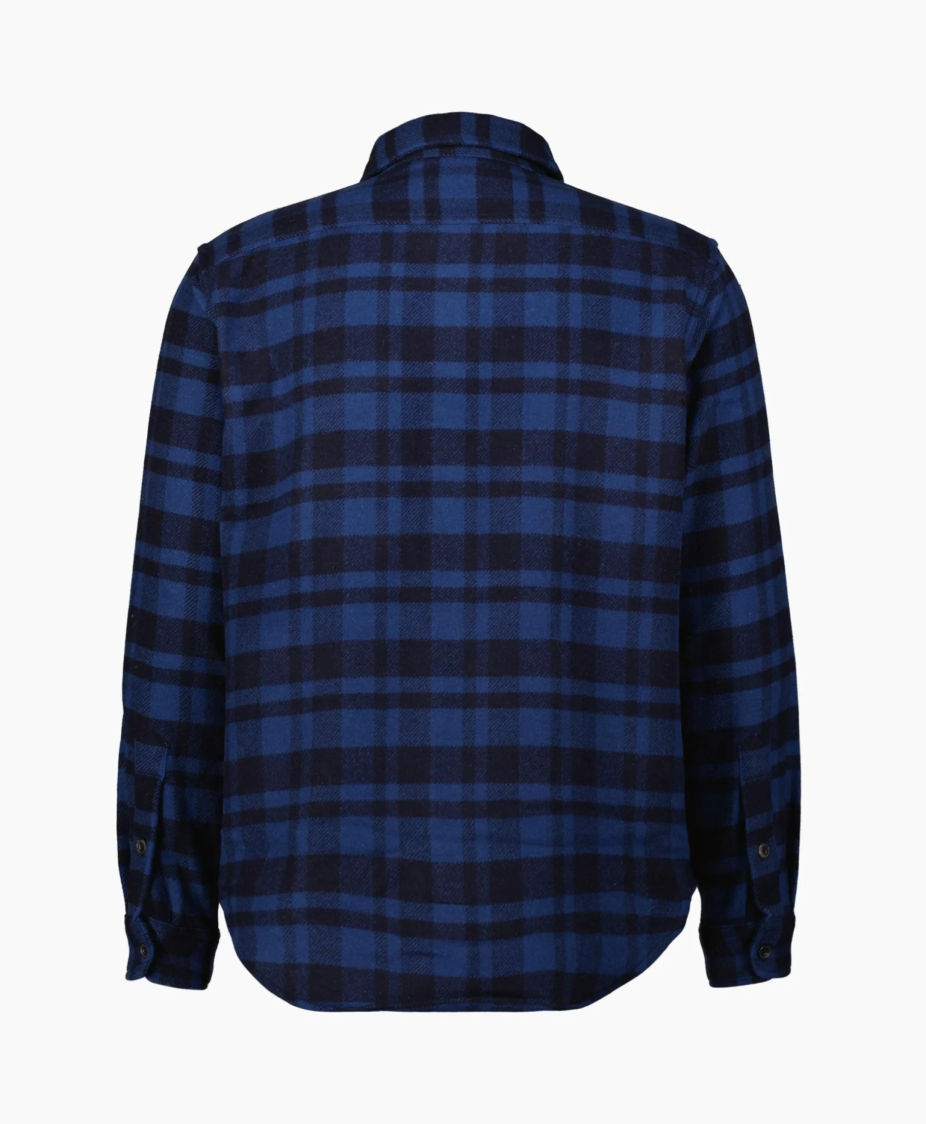 Heren Ralph Lauren Jassen*Overshirt Wool Blend Check Donker Blauw