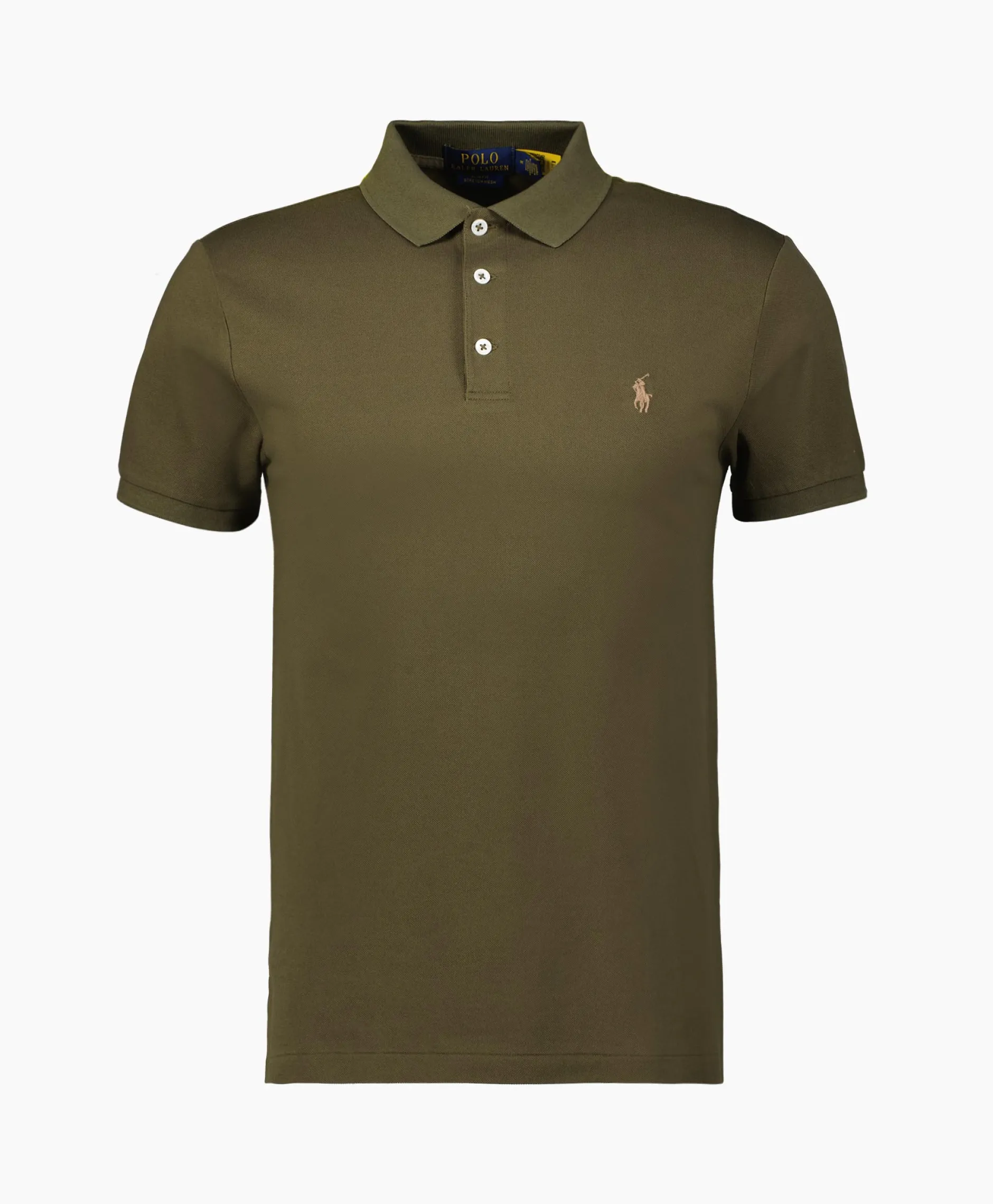 Heren Ralph Lauren Polo's*Polo Short Sleeve Knit Olijf
