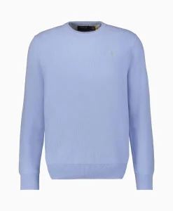 Heren Ralph Lauren Truien*Pullover Cotton Long Sleeve Licht Blauw