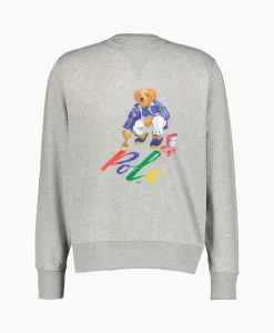 Heren Ralph Lauren Truien*Sweater Paint Bear Grijs