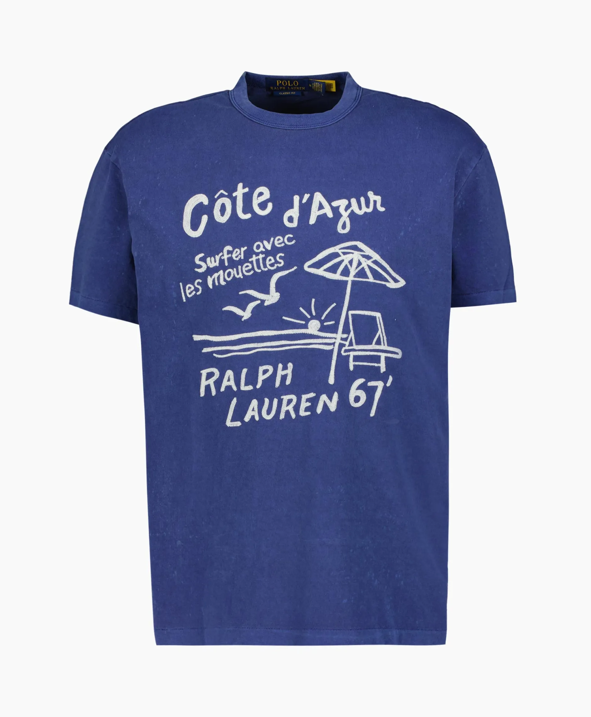 Heren Ralph Lauren T-Shirts*T-Shirt Korte Mouw Short Sleeve Cote D'Azur Petrol