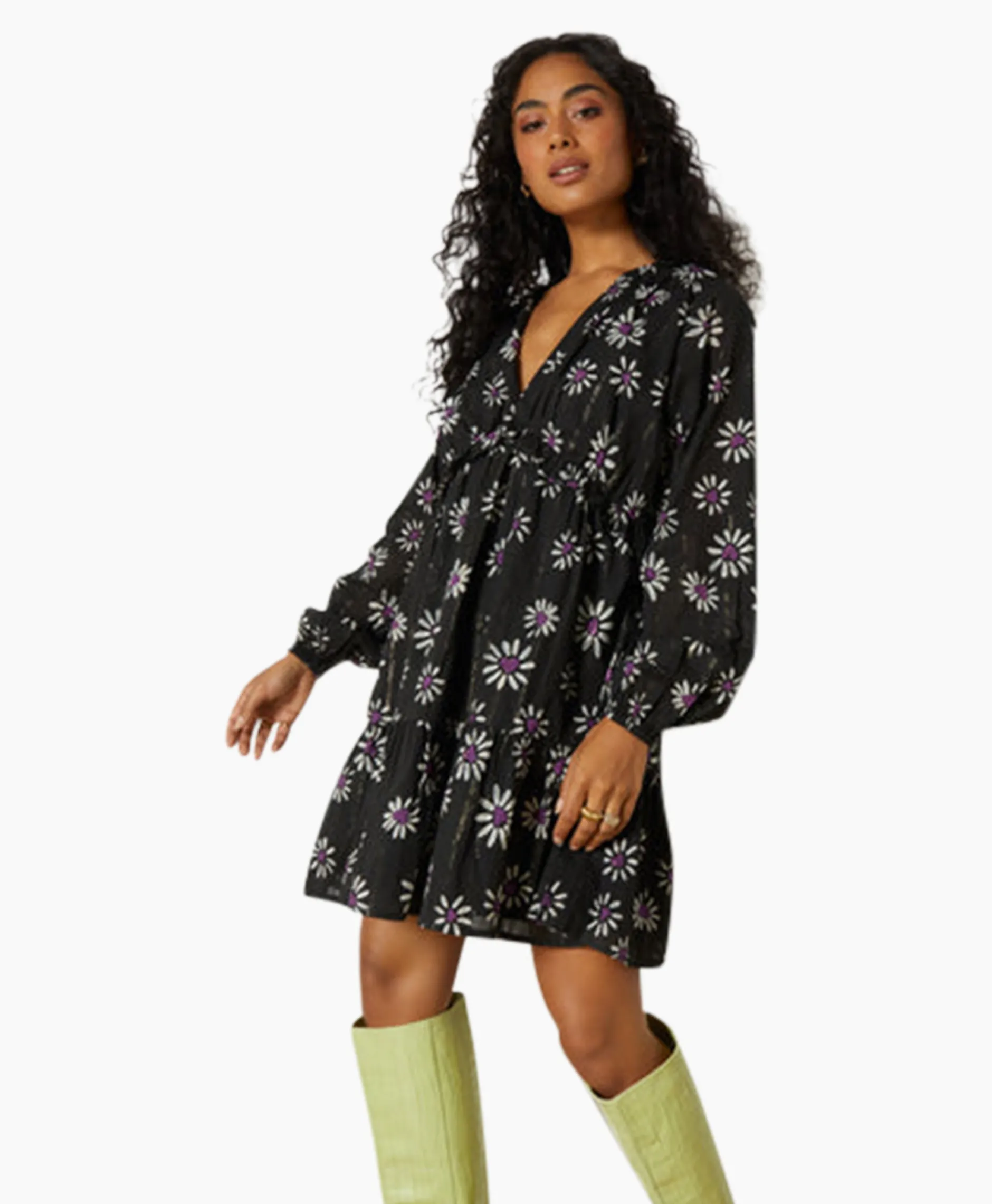 Dames Refined Department Bruiloftskleding*Mini Jurk Monica Zwart